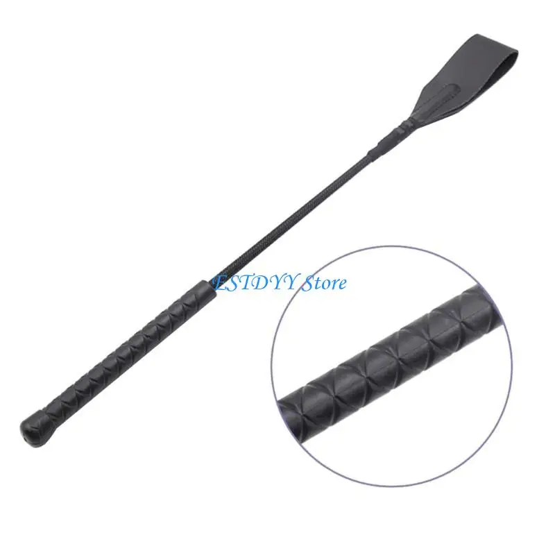 G6DE Short Horsewhip PU Leather Pointer Horse Whip Stage Performance Props Durable
