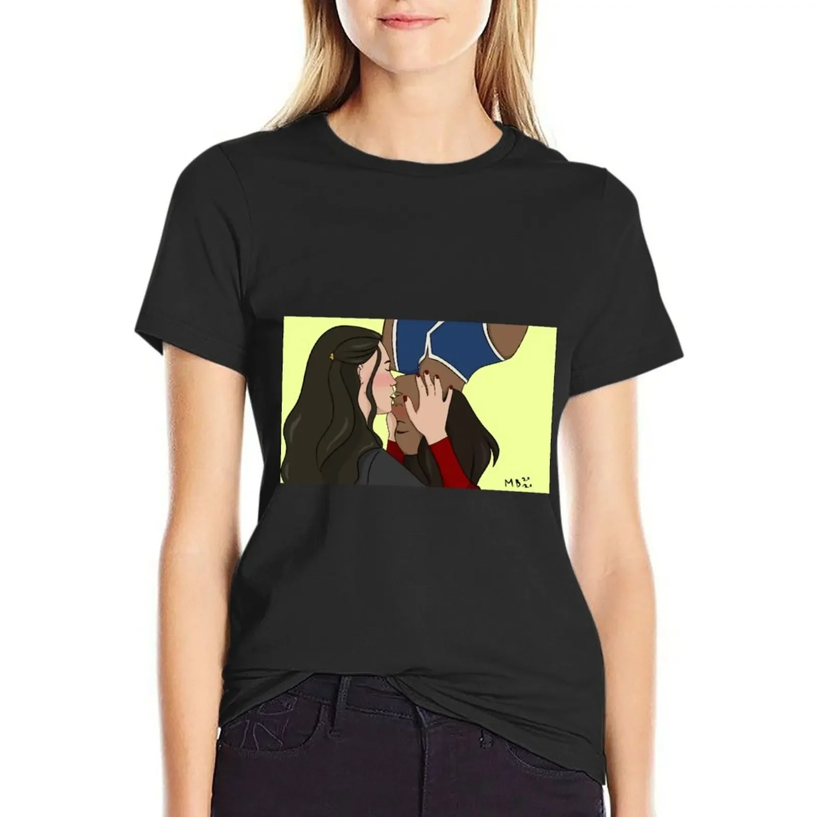 Korrasami Kiss T-Shirt vintage ubrania oversize koszulki graficzne koszulki topy dla kobiet