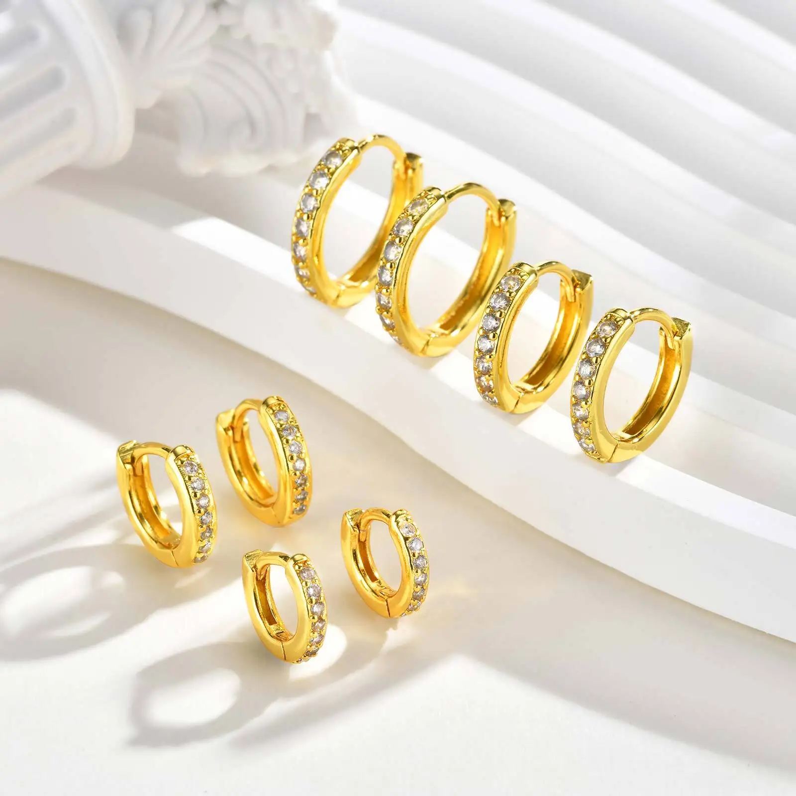 أقراط حلقية ملتوية للنساء ، مطلية بالذهب عيار 18 قيراط ، مجوهرات مكتنزة ، عناق ملفوف سميك ، أقراط دائرية ، لا تسبب الحساسية