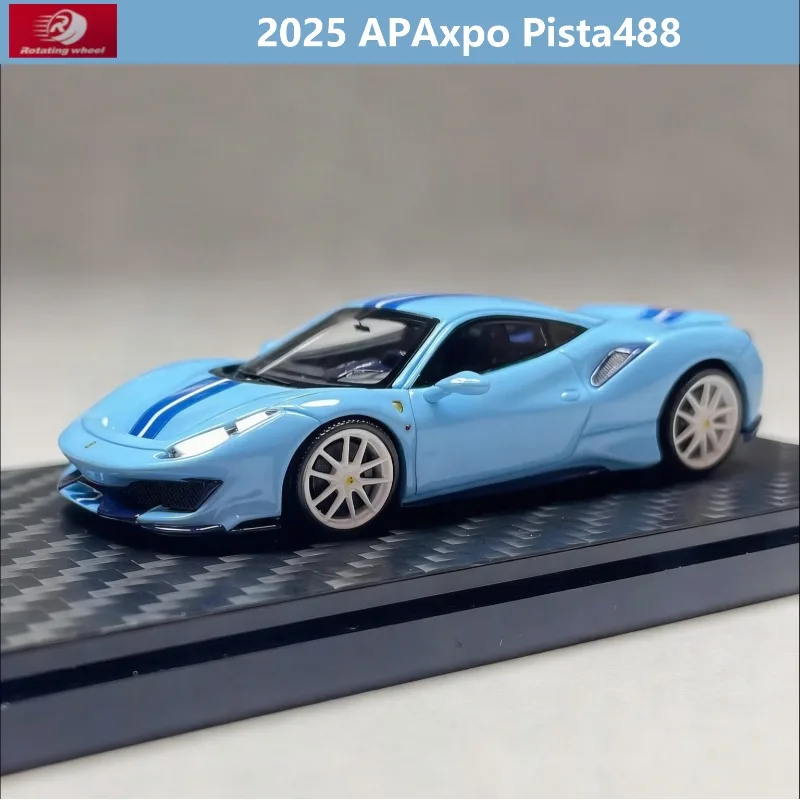 RW  Rotating Wheel 1:64 2025 APAxpo Pista488  Resin Car Model Collection Model Boy Gift Christmas Gift Gifts for Men