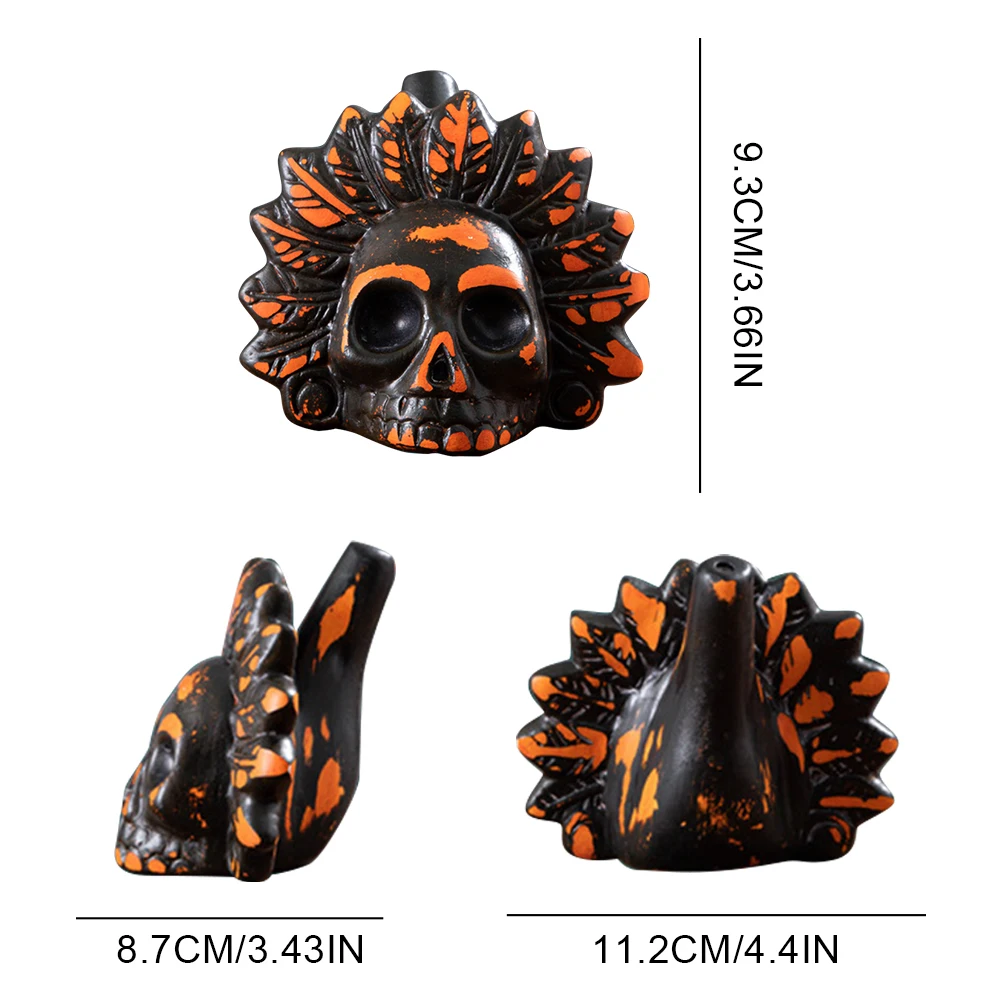 مخيف ازتيك الموت صافرة بصوت عال الصراخ صافرة الجمجمة صافرة لدعائم مزحة عيد الهالوين #6