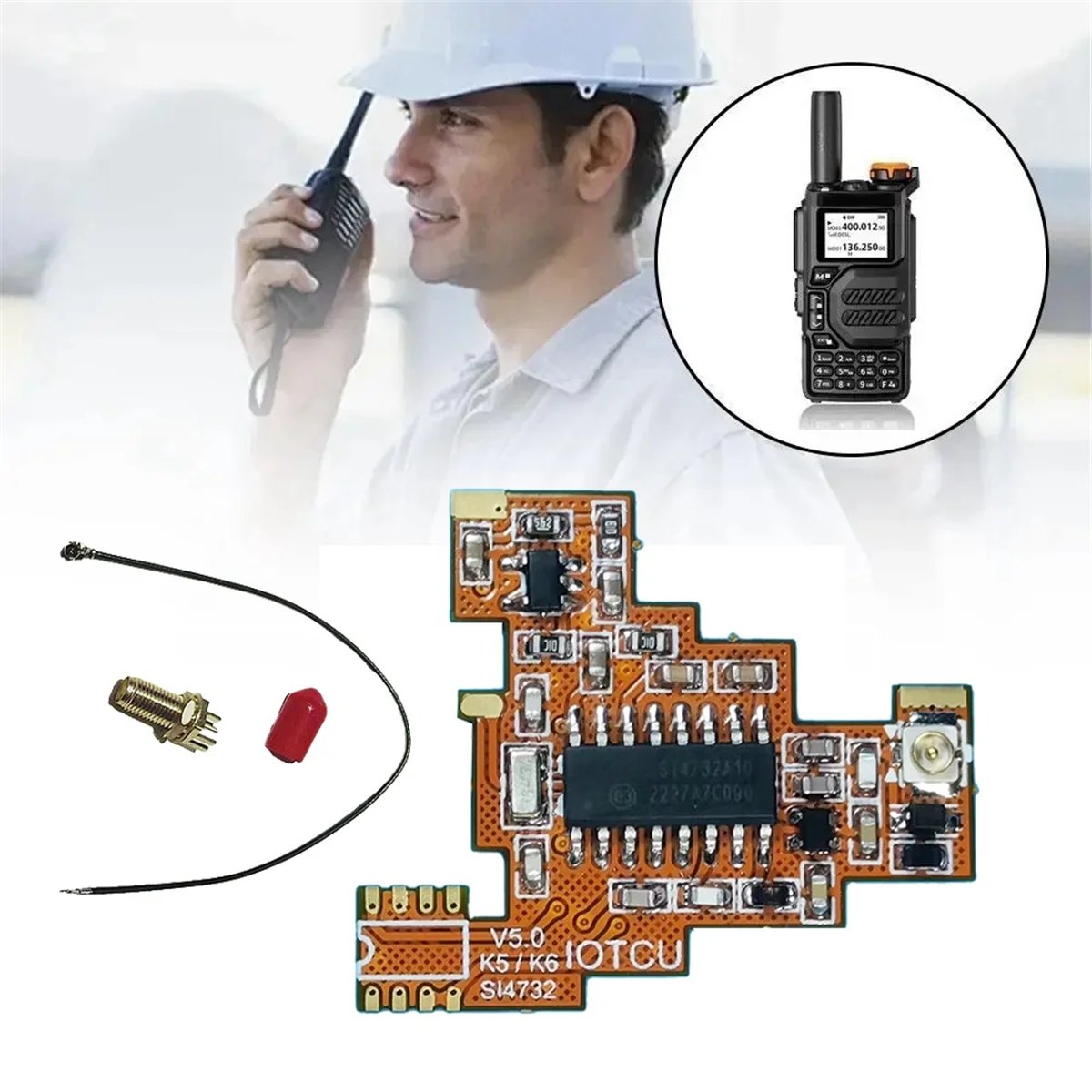 Módulo de modificação si4732 v5.0 fpc para quansheng uv k5 k6 hf recepção de banda completa de ondas curtas/recepção de banda lateral única