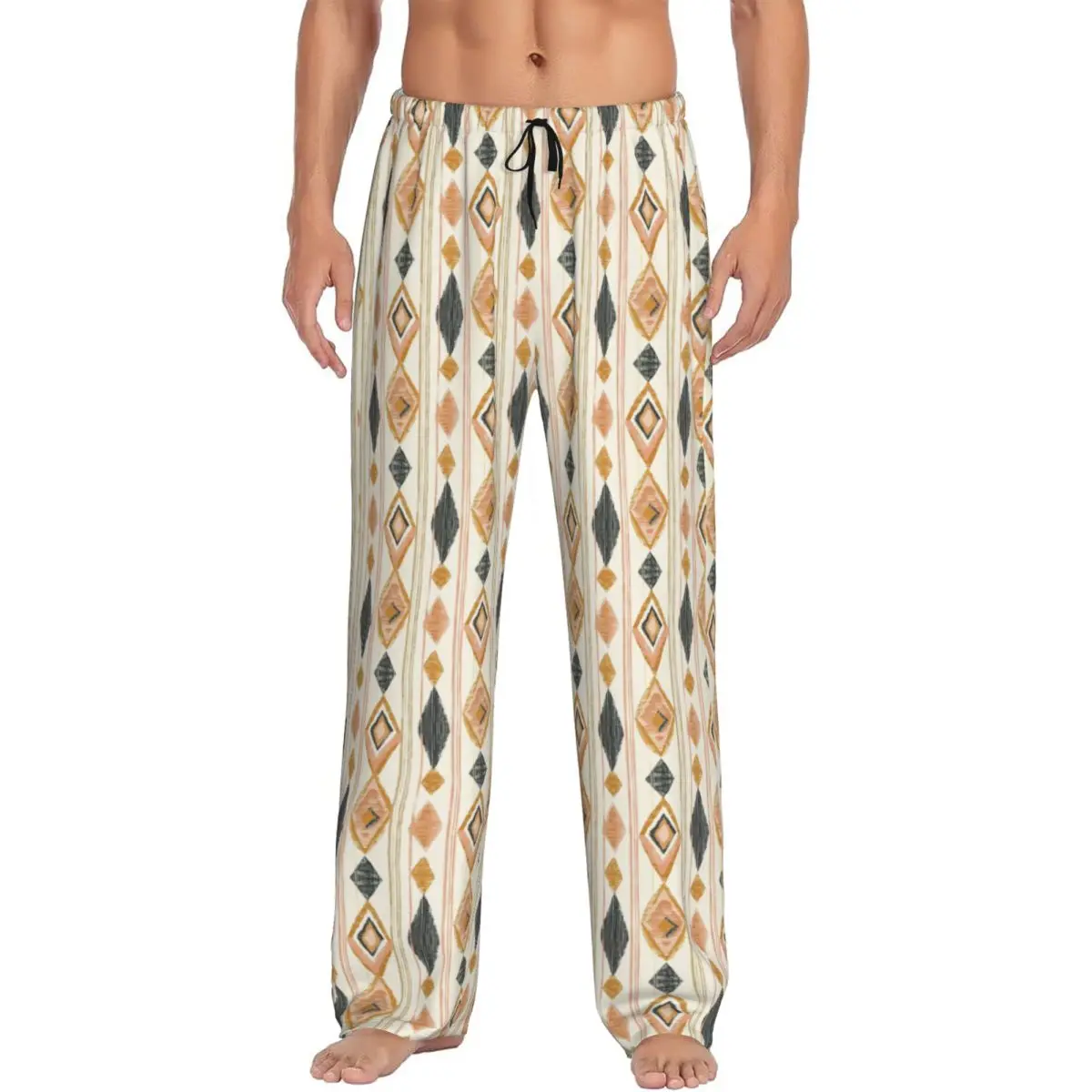 

Custom Men's Bohemian Wallpaper Pajama Pants Print Sleep Sleepwear Bottoms with Pockets