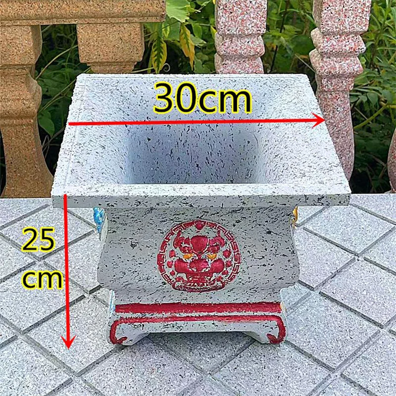 Flower Pot Cement Mold With Thickened Square Bottom and European Square Four Corner Horticultural Decoration