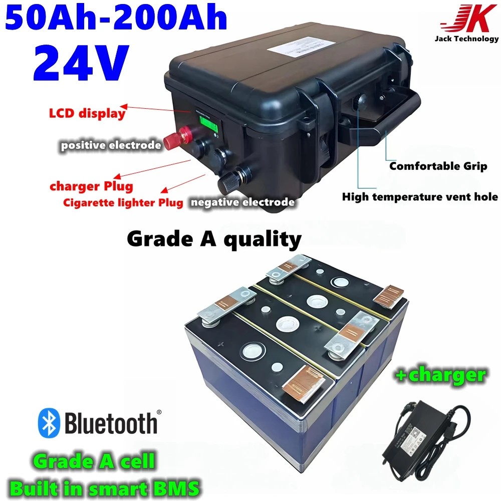 

Portable power 24V propeller 80Ah 100Ah 120Ah 150Ah 200Ah Lithium Li Ion Battery For Outdoor power Trolling Motor +Charger