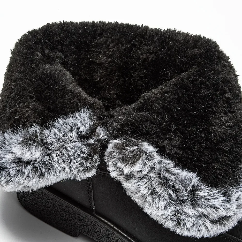 Women's Waterproof Winter Snow Boots Fluffy Fur Anti Slip Platform Ankle Boots for Women Outdoor Thick Plush Warm Cotton Shoes - view 6