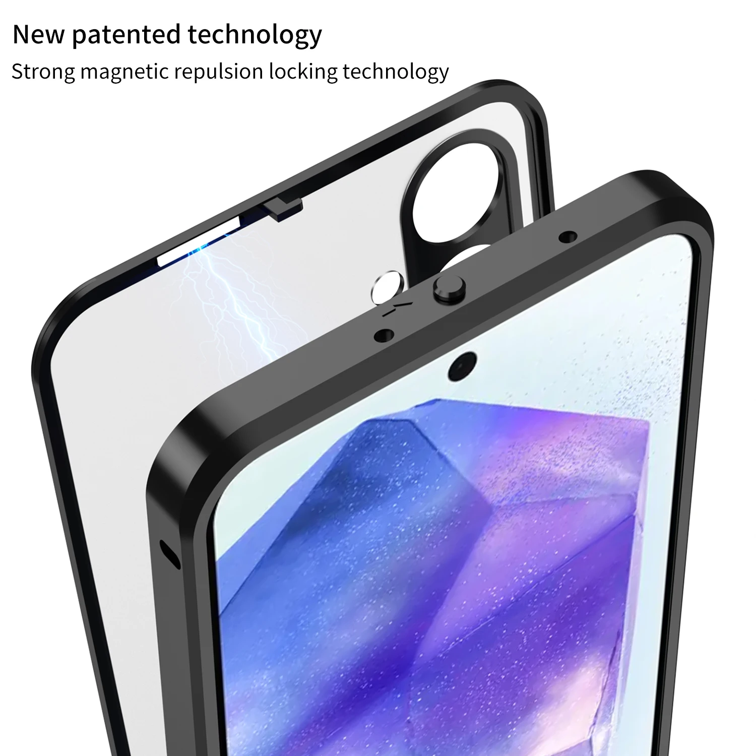 Aluminium Alloy Case For Samsung Galaxy A55 A35 A25 A54 S23 FE Elastic Buckle Frosted Semi Transparent Metal Camera Protection