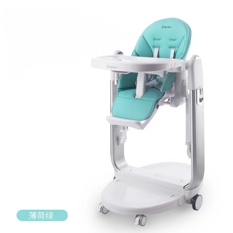 Wholesale Luxury Baby High Chair 4 in 1 Foldable Baby Feeding Chair with Wheels