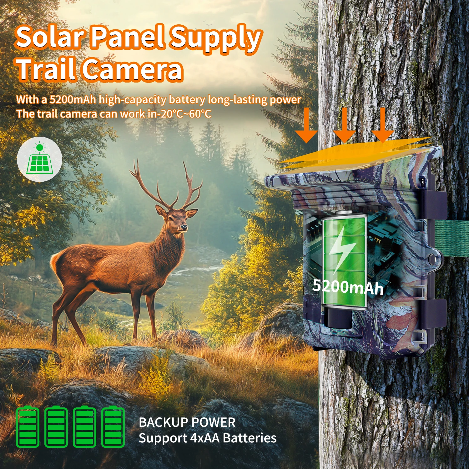 RD7020WF กล้องดักถ่ายสัตว์ป่า - Trail Camera Solar Panel Powered บทวิจารณ์และราคา