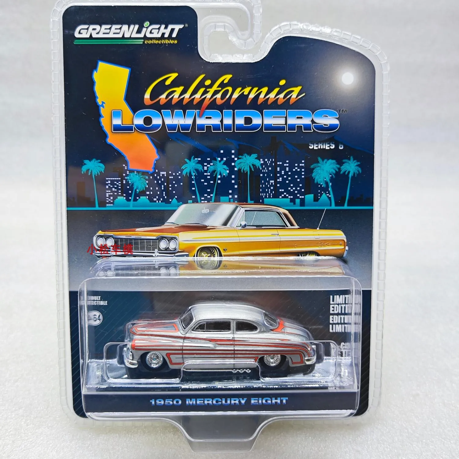

Green Light 1:64 California Low Slung Series 6-1950 Mercury Eight Coupe Hidden Varnish Car Model Collection Gift For Toyscar Mod