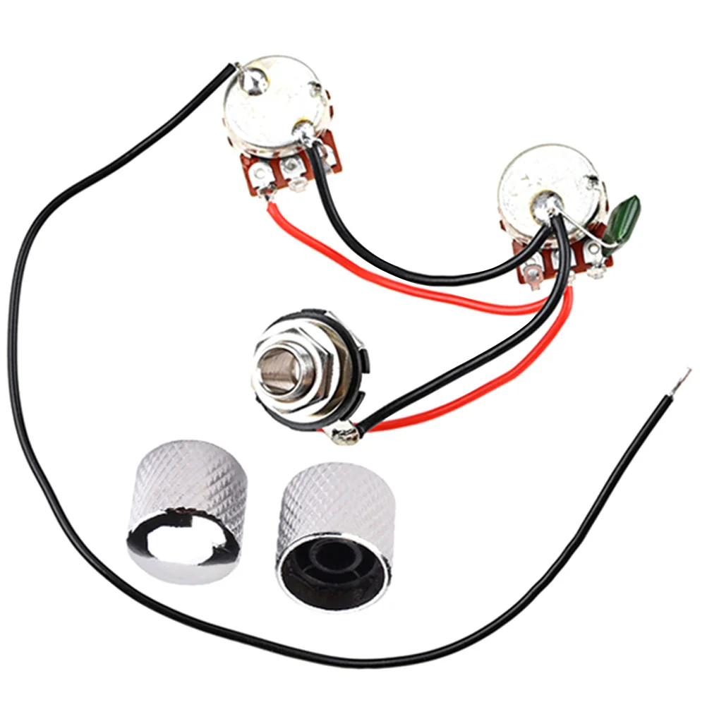 

Guitar Jb Line Wired Potentiometer Harness for Parts Metal Accessories Portable Component Silver Knobs