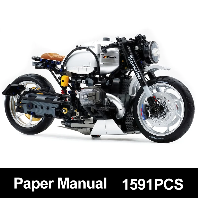 الراقية الفاخرة KBOX 10546 MOC التقنية 1:5 دراجة نارية اللبنات الجمعية الطوب نموذج لتقوم بها بنفسك اللعب الصبي هدية الكريسماس الاطفال #6