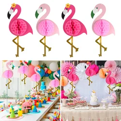 Flamingo Paper Lantern Honeycomb Hawaiian Party Hanging ornament Luau Summer Tropical Wedding Birthday beac DIY Decor Supplies