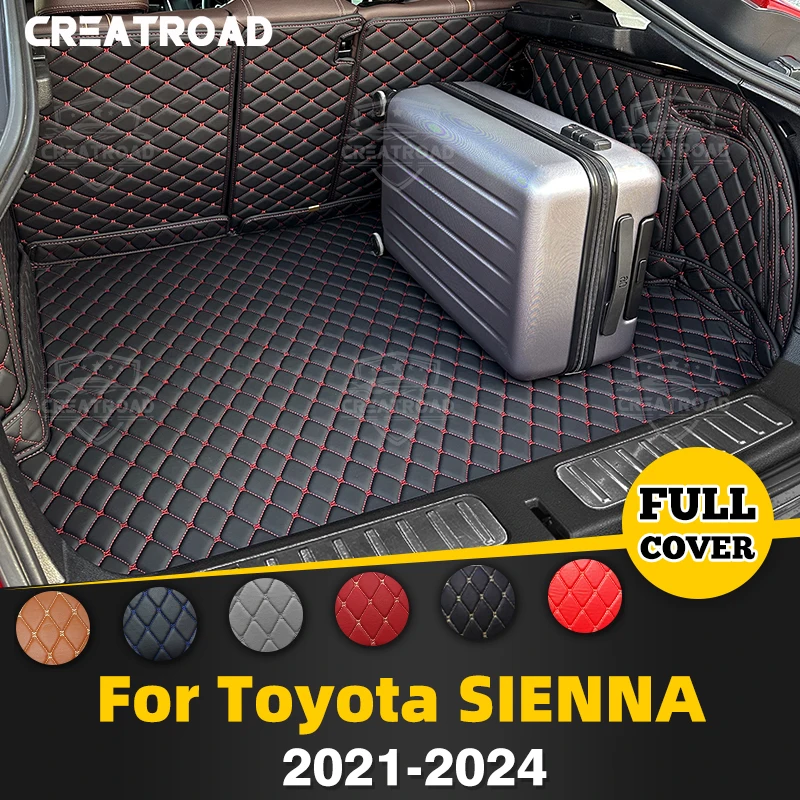 

For Toyota SIENNA 2021-2024 2023 2022 Auto Full Coverage Trunk Mat Car Protective Pad Cargo Liner Interior Accessories