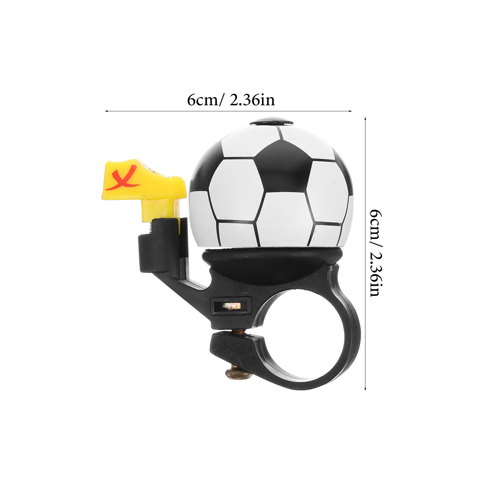 Soccer Ball Bike Bell Aluminum Alloy Loud Continuous Ringing Design Easy Install Multi-Function Bicycle Handlebar Bell
