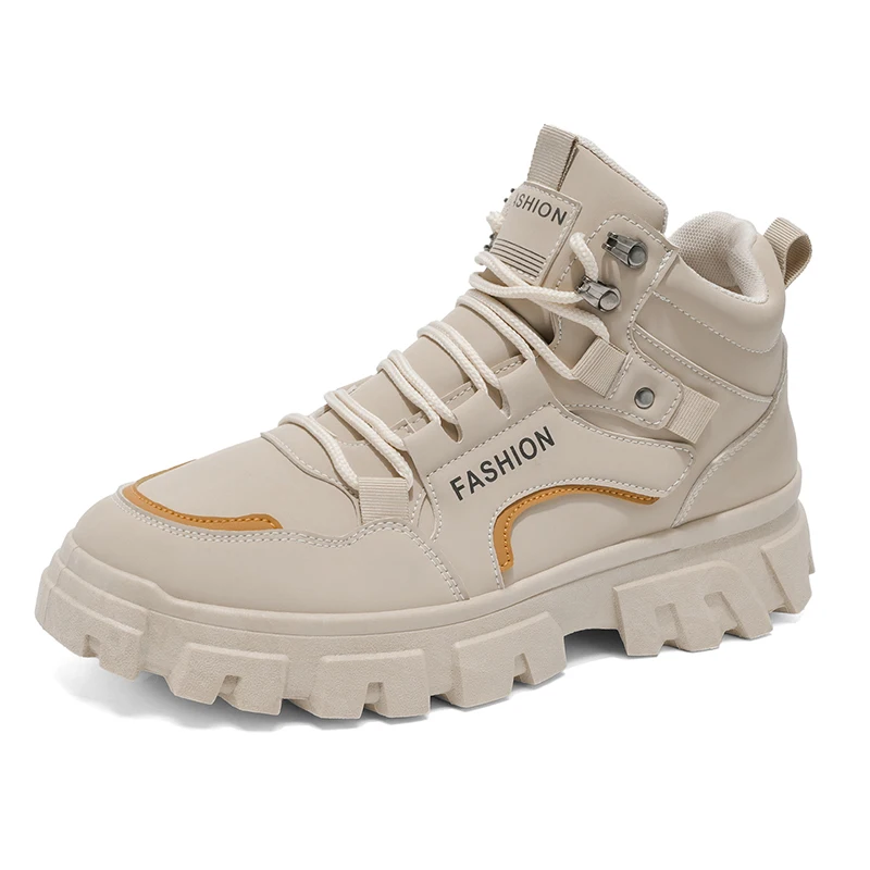 

New men's casual sports shoes, large-sized thick-soled lightweight men's running shoes outdoor hiking punk men's loafers trainer
