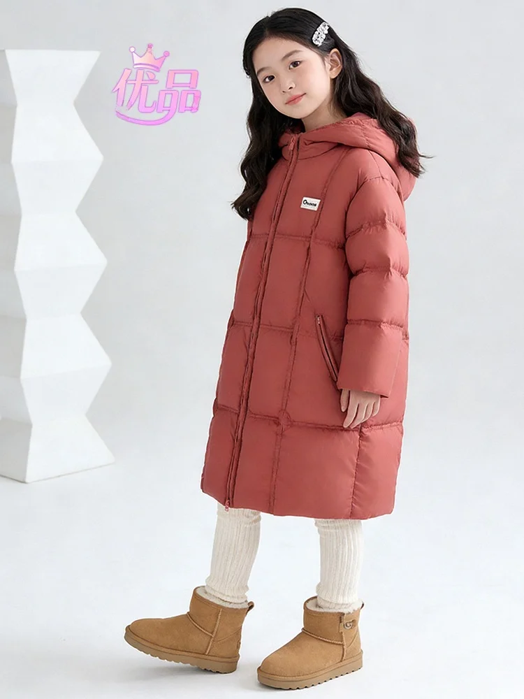 girls-long-thick-down-jacket-children's-winter-coat-knee-length-outerwear-duck-down-filling-casual-style-polyester