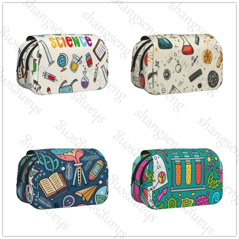 

Pencil Box Double Flip Pencil Box School Supplies Children's Pencil Box Storage Cosmetic Bag Student Gift I Am A Scientist