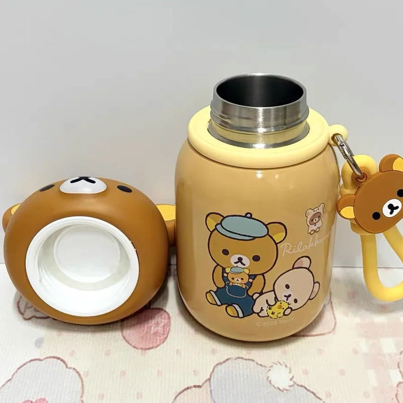 Kawaii Rilakkuma Insulated Cup 330ml Water Cup Printing Drinking Cup Easy Bear Anime Peripheral Gifts