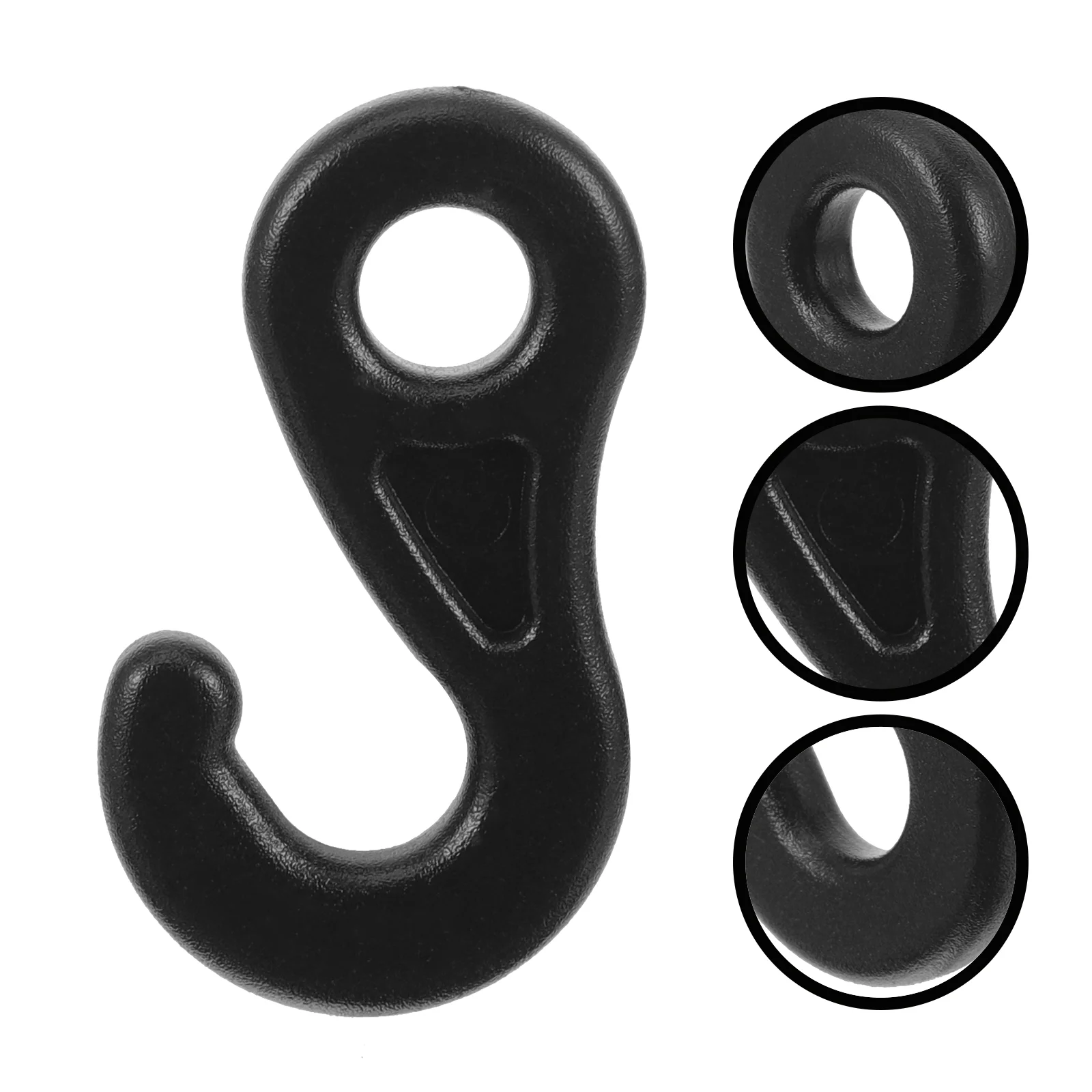 

Outdoor Canopy Tent Question Mark Light Hook Ground Nail Wind Rope Connection Pom9 10pcs (black) Tents Durable Hooks Plastic