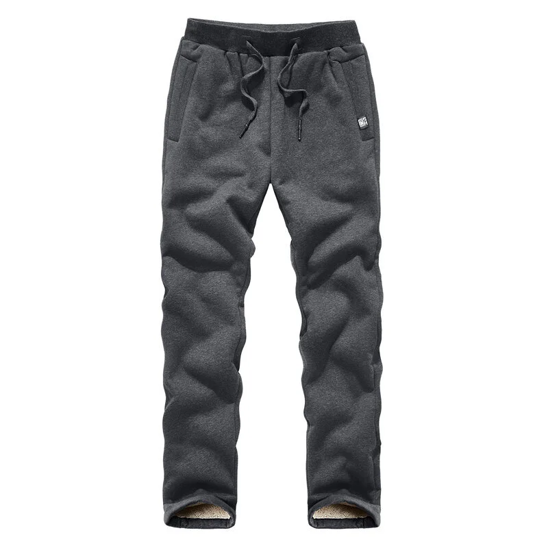 

Winter Men's Cashmere Thickened Sports Pants Cotton Warm Lambs Casual Loose Trousers