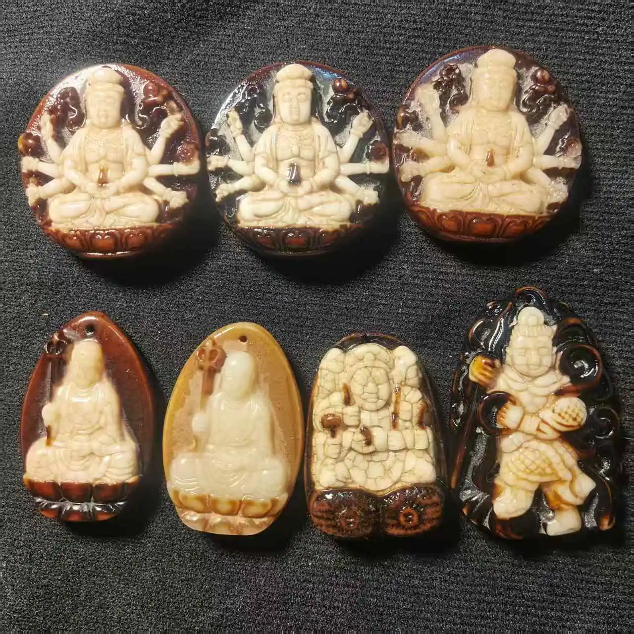 1pcs/lot Carving Pendant Natural Agate Ji Powerful Amulet Collectible Pendants for men and women