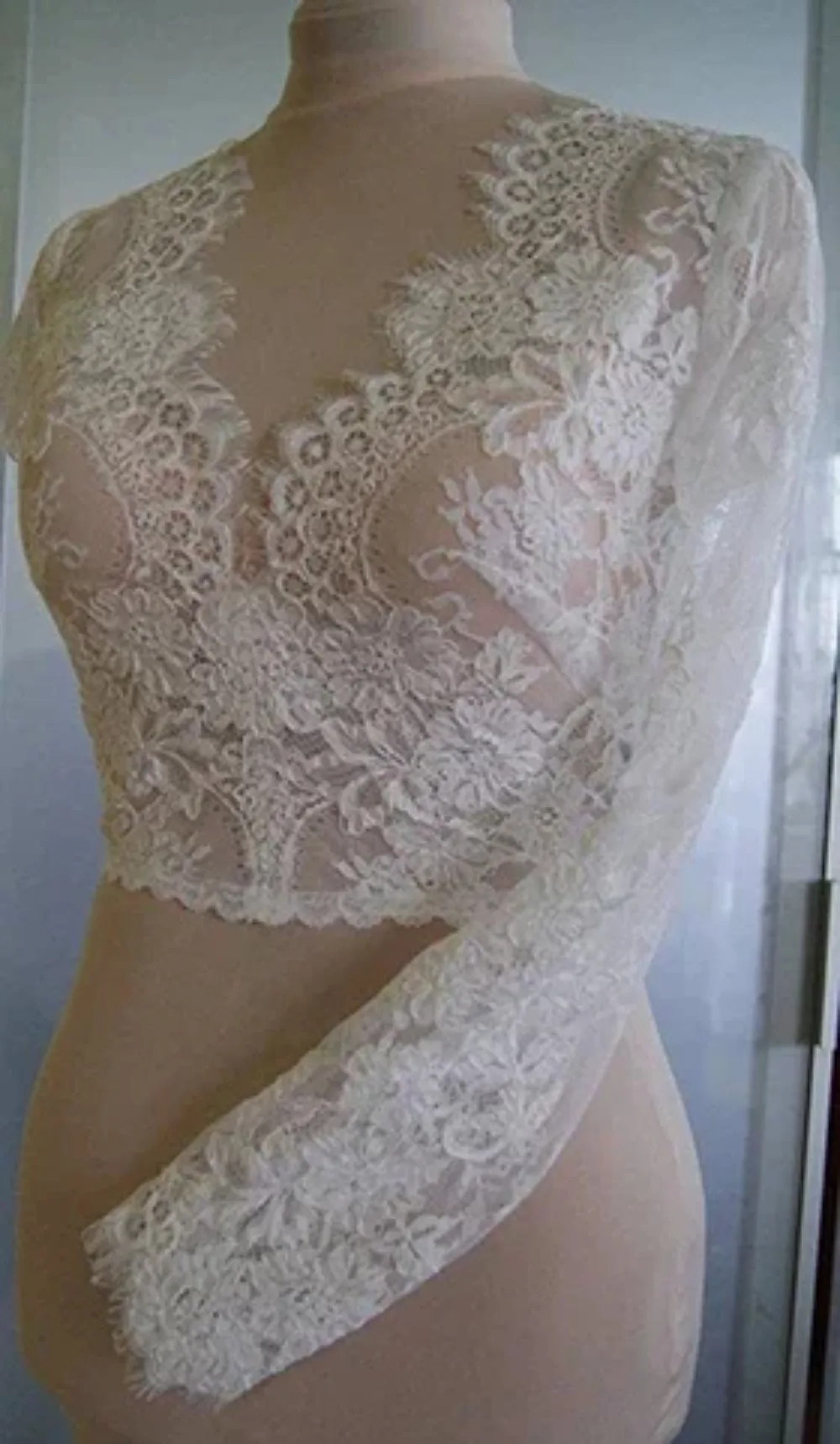

2022, новый стиль, элегантная кружевная свадебная куртка с длинным рукавом и v-образным вырезом, женские болеро для свадебных платьев