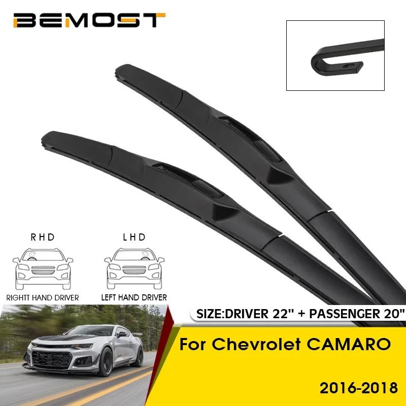 

Car Wiper Blades For Chevrolet CAMARO 2016-2018 Windshield Windscreen Front Window Blades 22"+20" Car Accessories