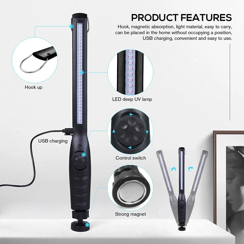 LED Emergency Light, Handheld Work Light, Household Portable Sterilization Light