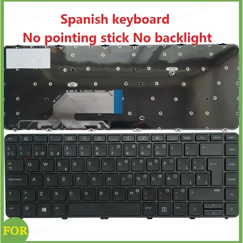 NEW For Probook 430 G3 430 G4 440 G3 440 G4 445 G3 640 G2 645 G2 US/Spanish Laptop Keyboard No Pointing stick