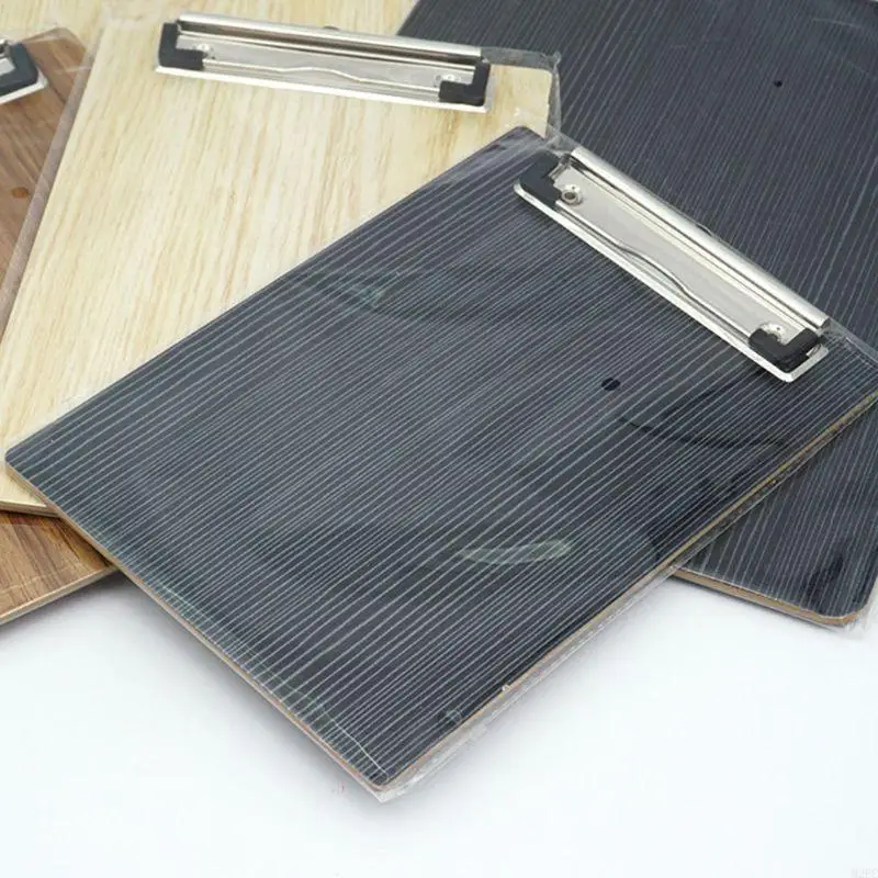 

M2EC Portable A4A5 Wooden Writing Clipboard File Hardboard Document Holder Clip Board