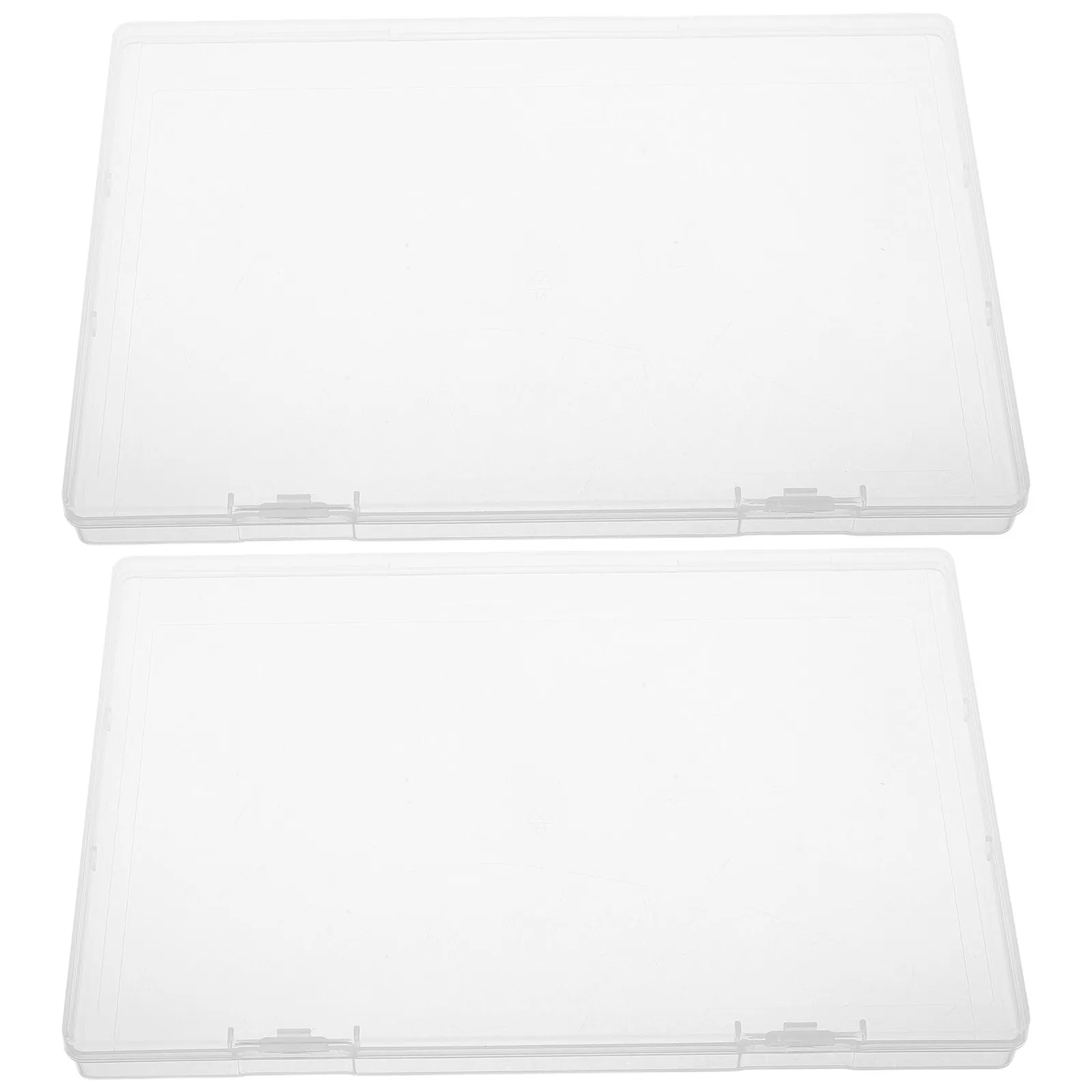 

2Pcs Clear Plastic Birth Certificate Document Organizer Boxes Portable File Cases Document Storage for Home Office School Use