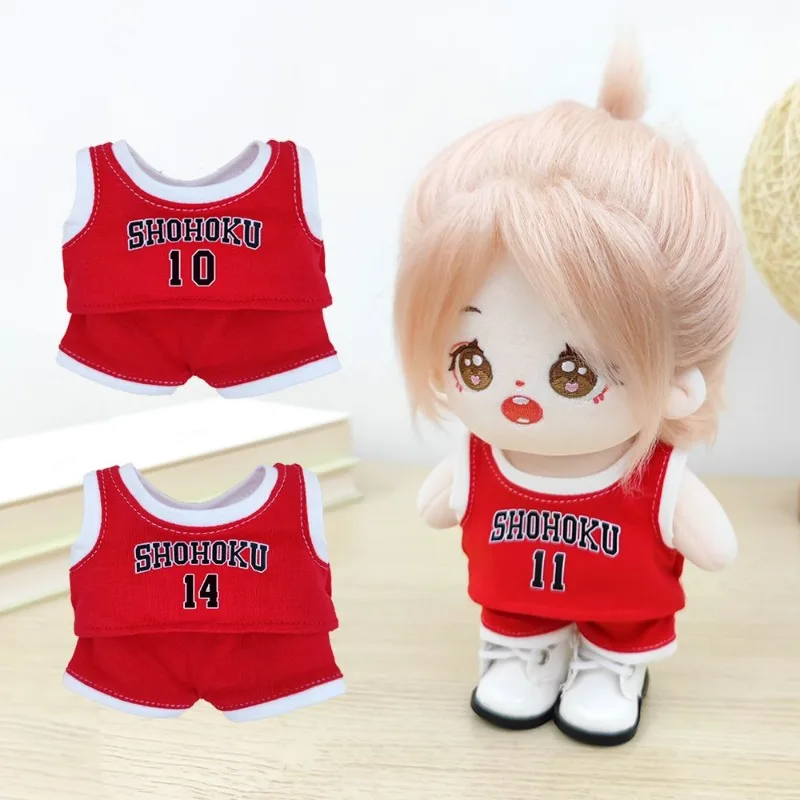 Anime Slam Dunk Sakuragi Hanamichi Rukawa Kaede Costume For 20cm Plush Doll Clothing Clothes Cute Lovely Cosplay Gift