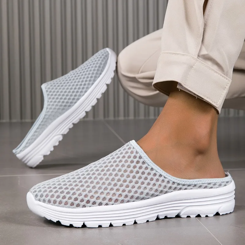 Mens Daily Walking Cloth Shoes Fine Elastic Knit Woven Upper Soft Flat Sole Anti Abrasion Indoor Casual Footwear view 3