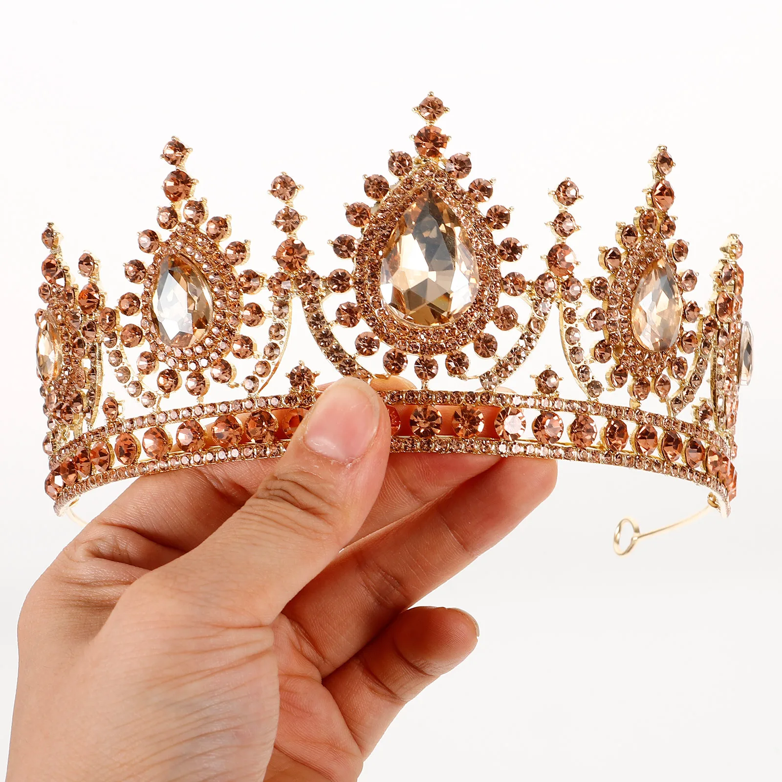 

Crown Hair Accessories Rhinestone Tiara Bridal Wedding Headpiece Birthday Party Crown For Women Pageant