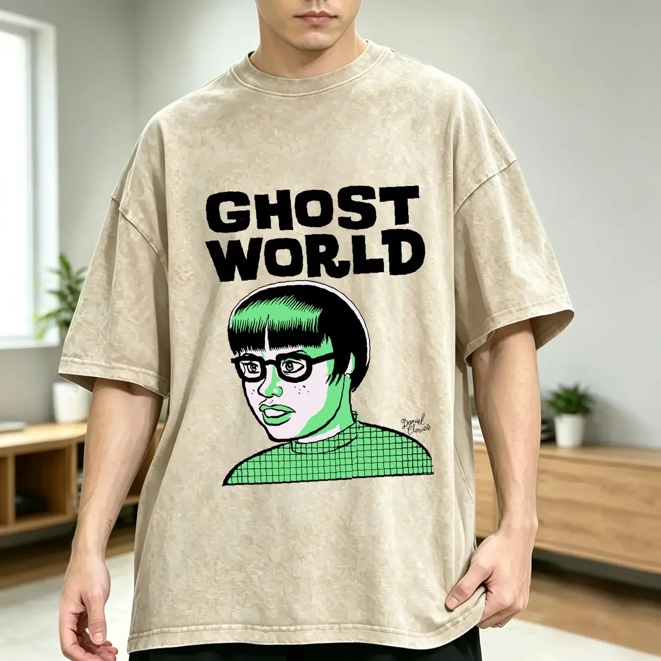 washed T Shirt Daniel Clowes Ghost World 90s Comic Novel Fantagraphics Artist XL long or short sleeves vintage Washed
