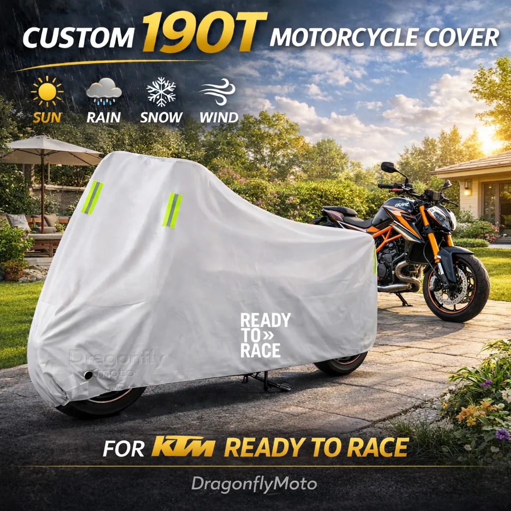 

For KTM Ready to Race Adv Duke 390 690 790 890 Rc Motorcycle Cover Silver Waterproof UV Rain Dust Sun Outdoor Indoor Protector