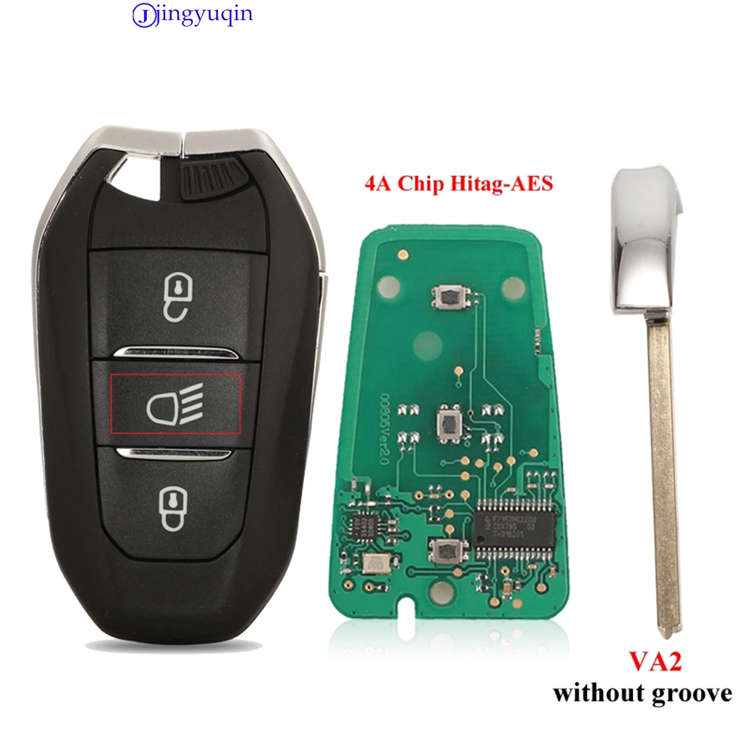

jinyuqin Remote Car Key For Peugeot 308 408 508 5008 For Citroen C4 C4L DS4 DS5 4A/ID46Chip 434MHz Smart Keyless Go