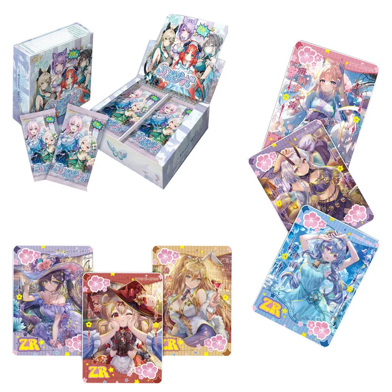 

Goddess Story Collection Cards Small Circle Card Flower Girl 2m02 Smoke Wind Chapter Pr Ssr Gift Box Boardgame Card Box