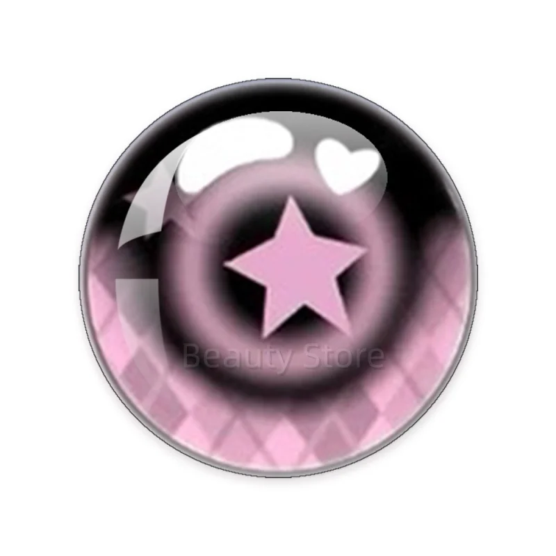 10MM-40MM Glass Cartoon Doll Eye Chips DIY Blyth Part13 Round Cabochon Handmade Accessory 12Pcs/lot Toy Drop Glue Eye BJD Doll