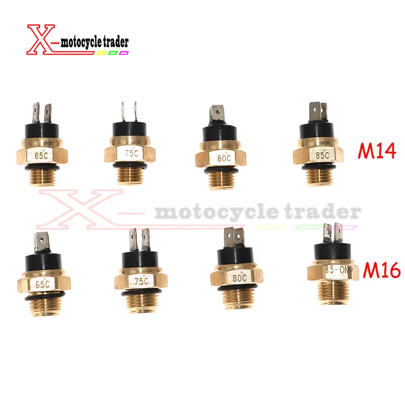 newest M16/M14 Radiator Thermal Fan Switch Thermostat For 250cc Water Cooled ATV Quad Scooter Motorcycle Parts