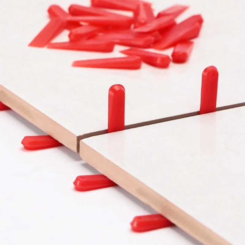 100 pezzi distanziatore per piastrelle in plastica clip di localizzazione riutilizzabile 5mm livellatore per piastrelle strumento di costruzione strumento di regolazione della cucitura del pavimento della parete