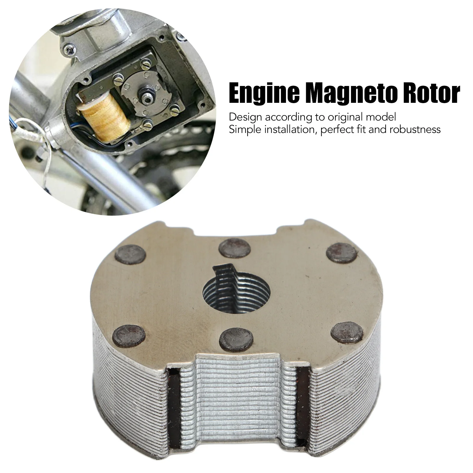 Engine Magneto Motor Rotor Magnet Steel Alloy for 49cc 60cc 66c 68cc Motorized Bike Bicycle