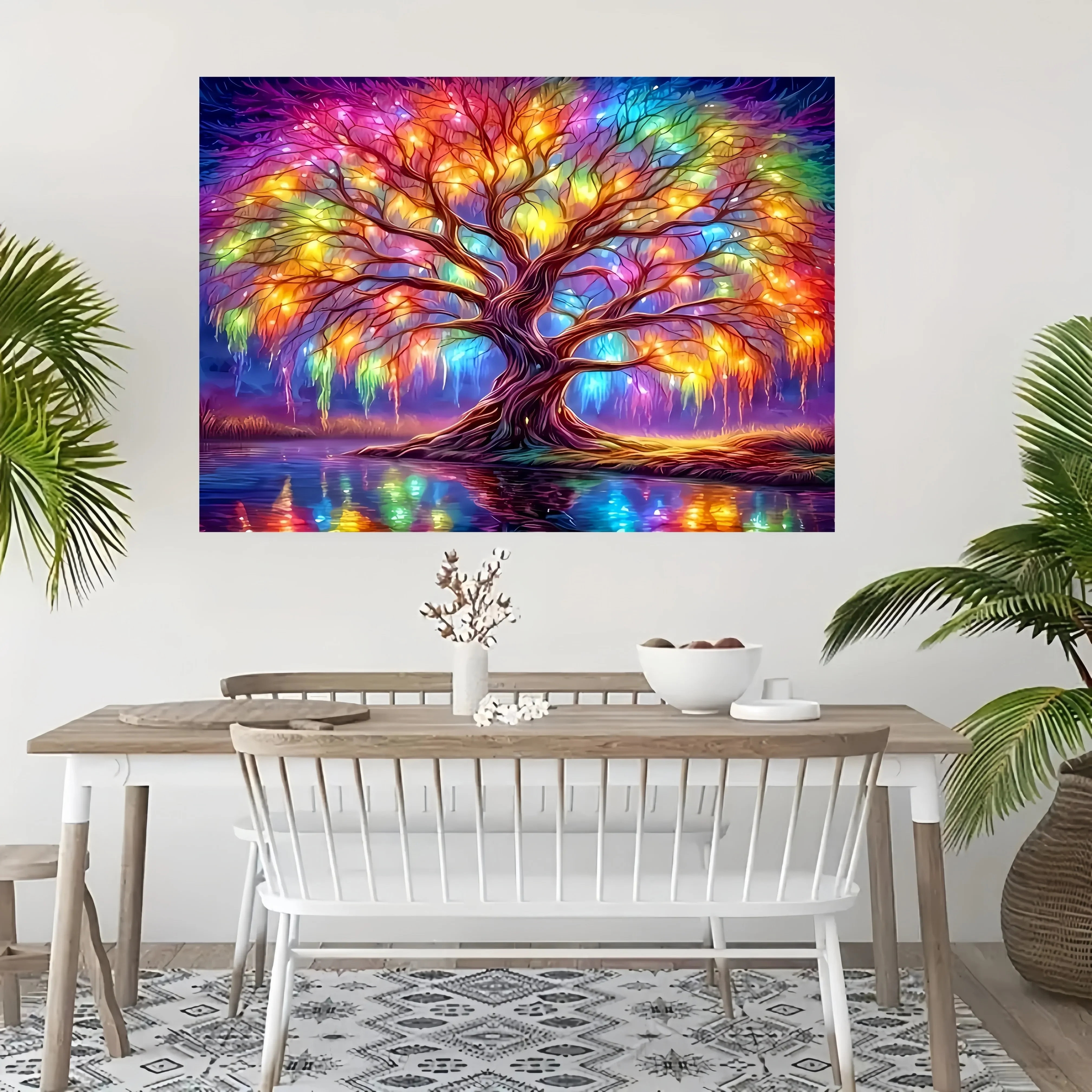 Baum des Lebens Holzpuzzle 1000/500/300 Teile Puzzle Anspruchsvolle Familienaktivität Bodenspiel für Spielzimmer Schlafzimmer Wohnzimmer