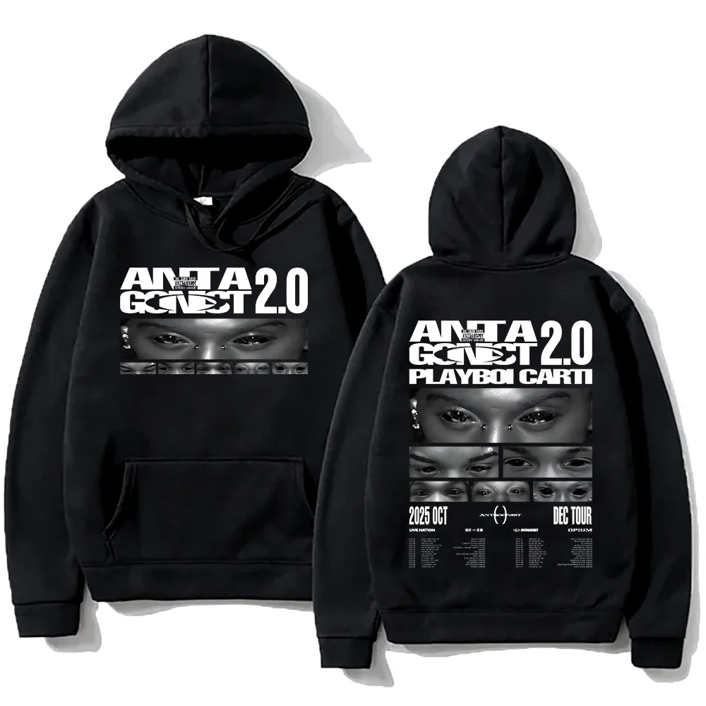 

Rapper Playboi Carti Hoodies Playboi Carti Antagonist Tour Sweatshirts Men Women Hip Hop Oversized Streetwear Male Pullovers Y2K