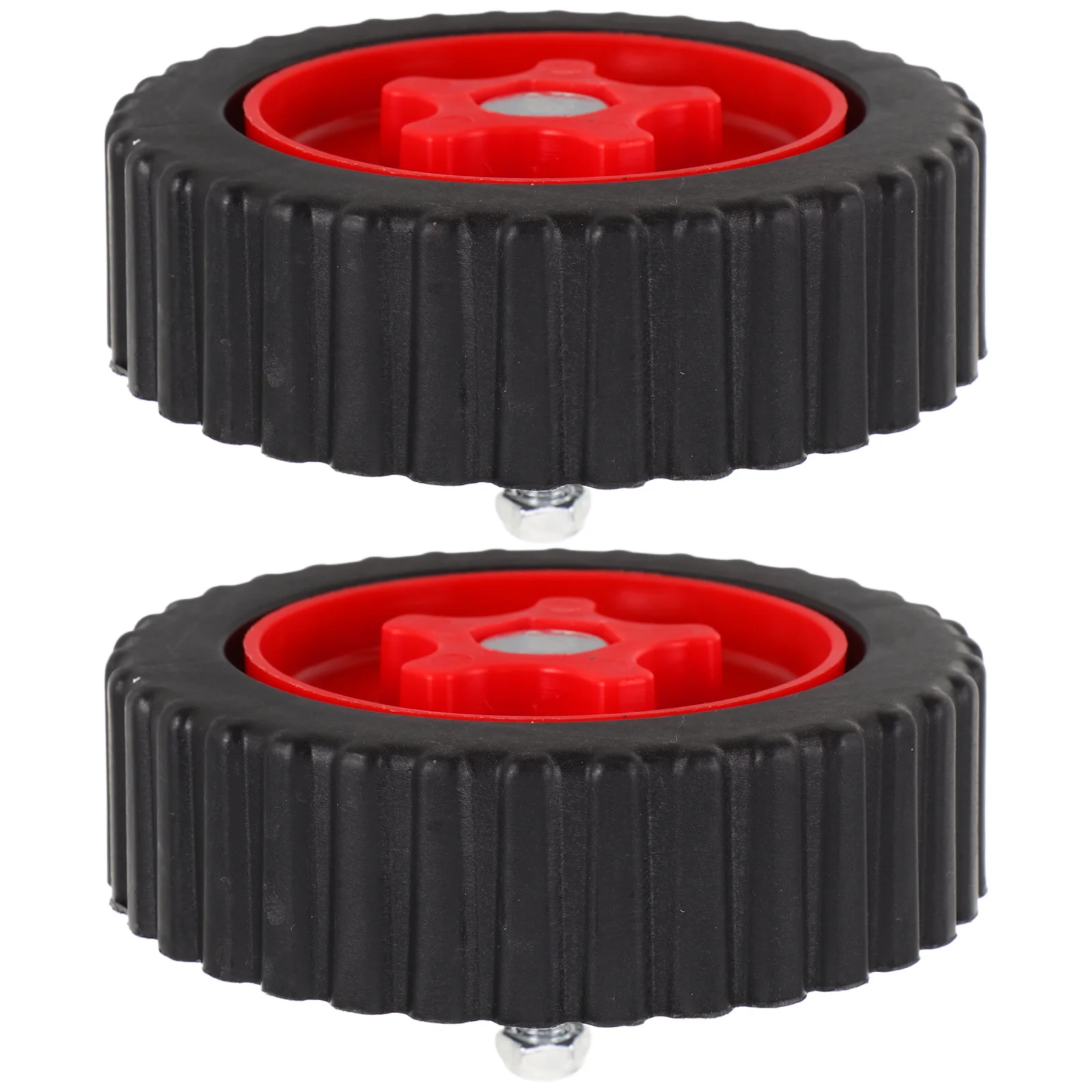 

2pcs Lawn Mower Auxiliary Wheels: Replacement Support Casters For Push Mowers Enhanced Stability Multifunctional Mower Parts