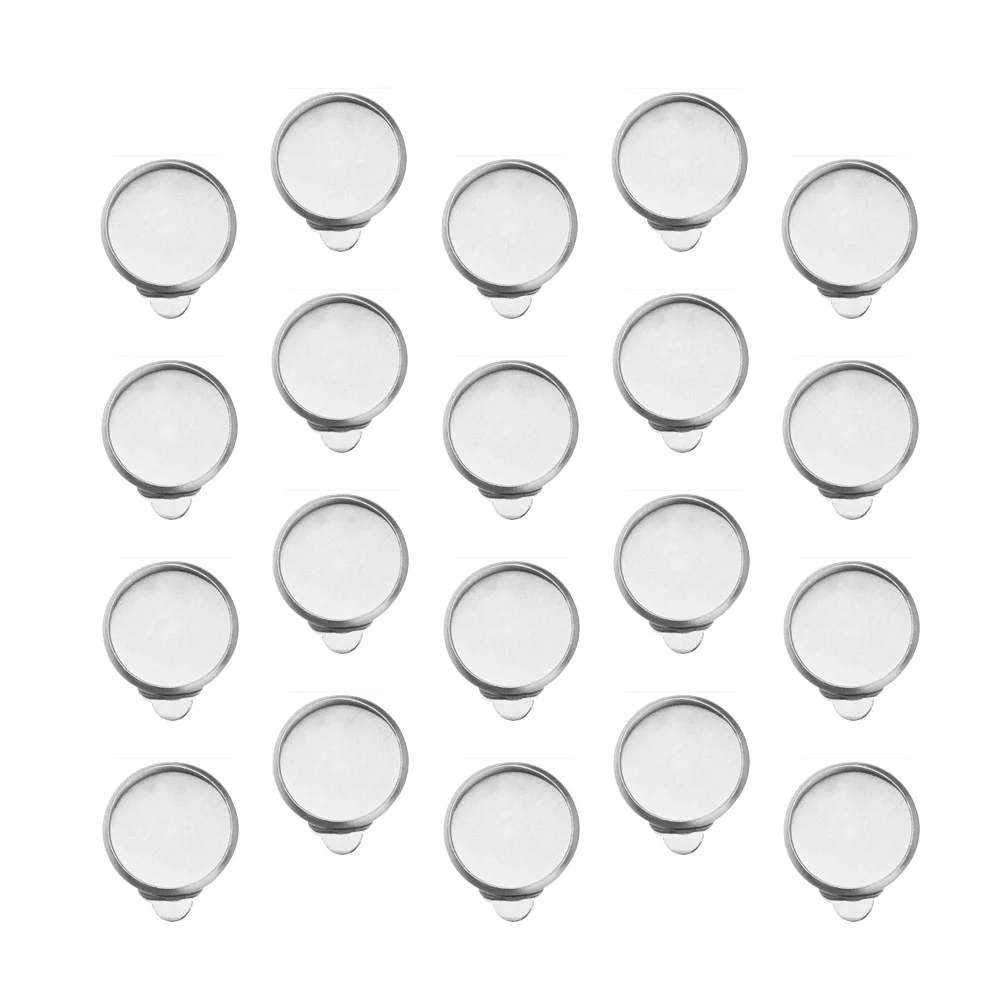 

20 Pcs Ear Clips Materials Tray Delicate DIY Jewelry Stainless Steel Beautiful Earrings Accessories Miss