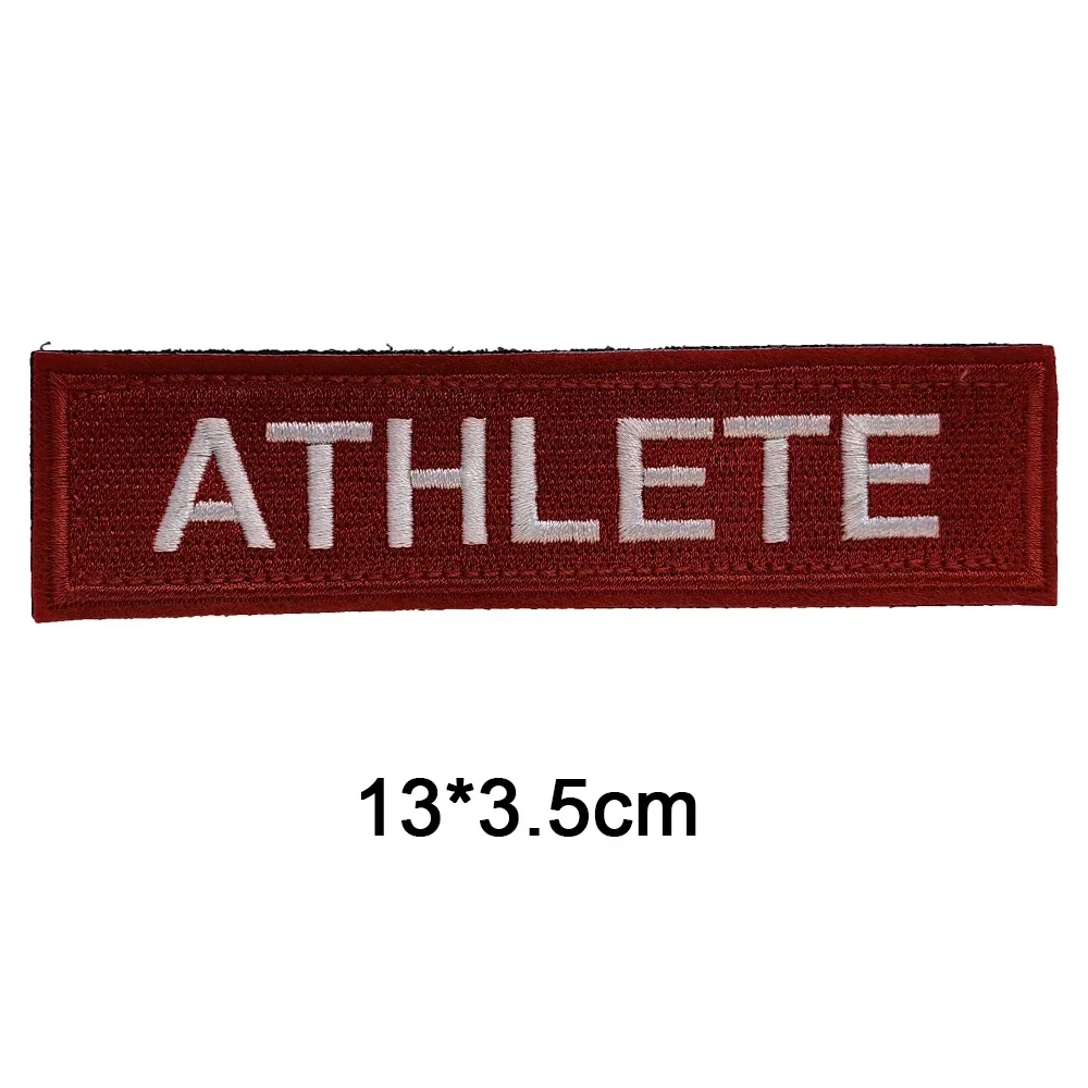 1Pcs Embroidery PVC Patches Positive Negative Tactical Badge for Backpack ATHLETE Tags