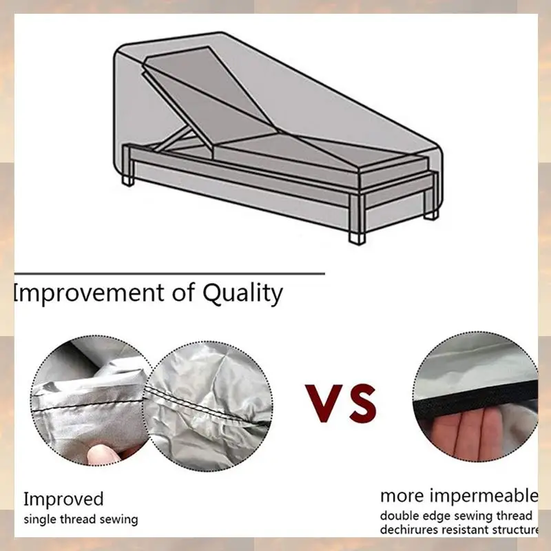 

Flash Trend 4 Pack Outdoor Sun Lounger Cover, Waterproof Garden Wicker Chair Sunbed Cover, Terrace Furniture Protection Layer