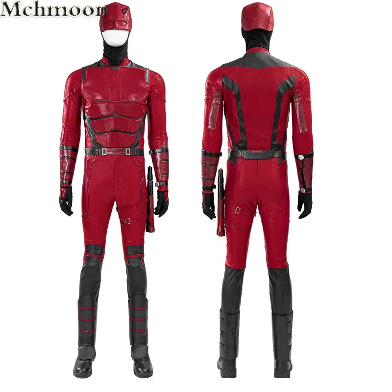 25COSMovie دارديفيل تأثيري حلي بذلة حمراء ولد مرة أخرى مات Murdoch خارقة الكبار الرجال مع القبعات قبعة هالوين